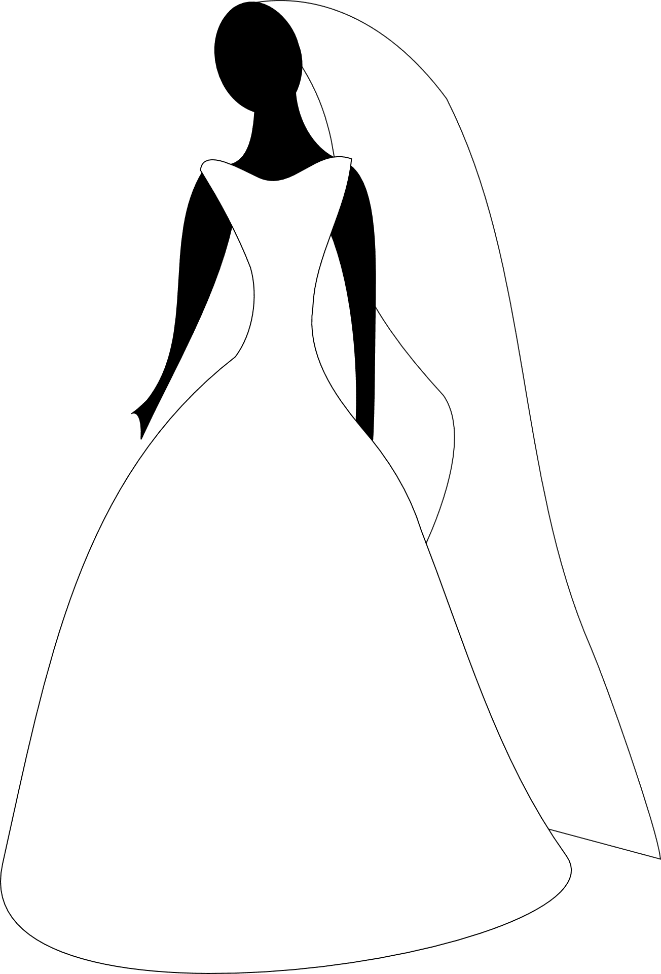 Femme avec robe et voile blanches - Mariage Perpignan